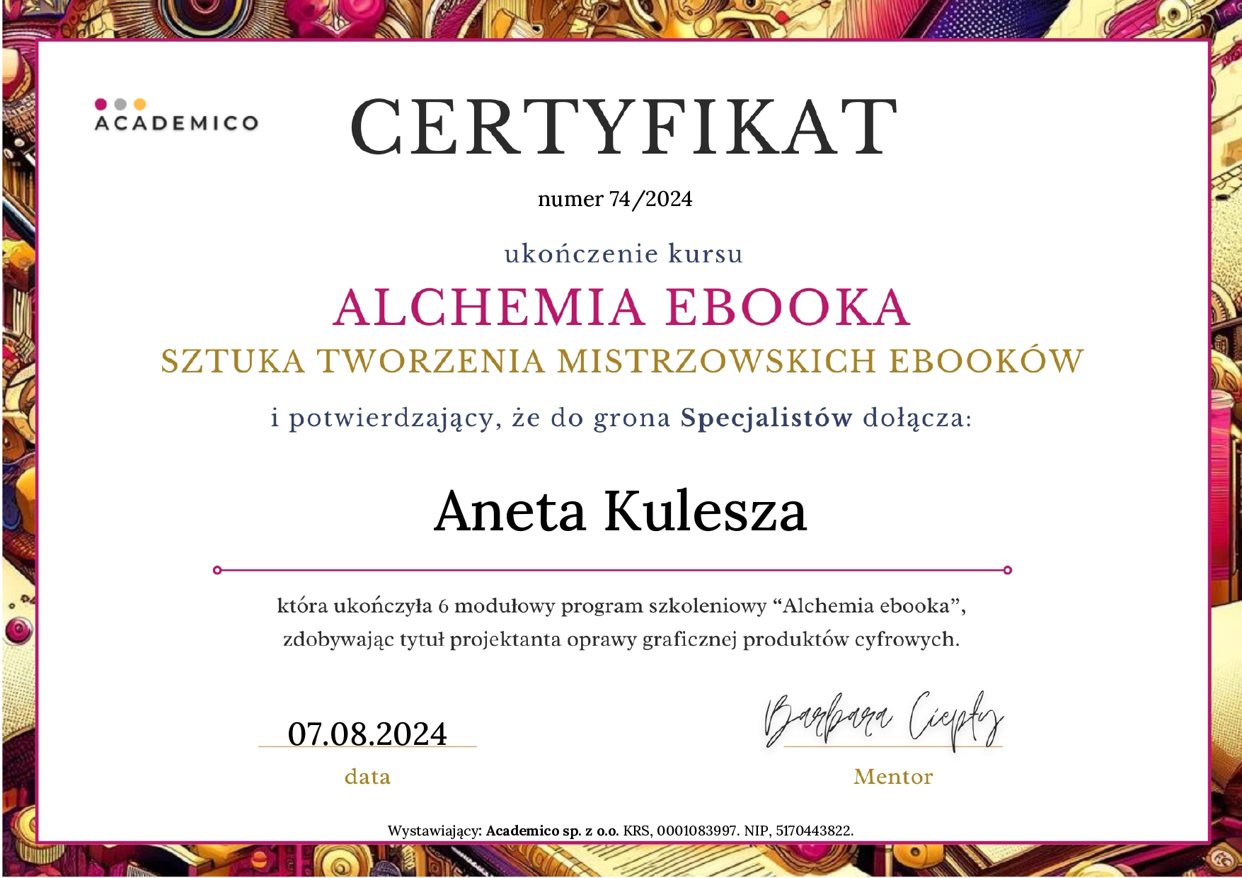 Certyfikat 2